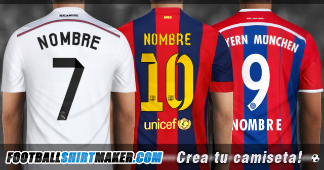 diseña tu playera de futbol
