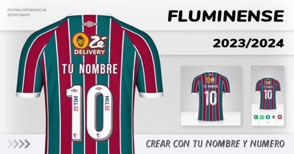 Crear jersey Fluminense 2023 2024 con tu Nombre y Número