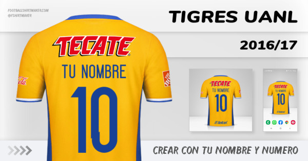 Crear Jersey Tigres Uanl Con Tu Nombre Y N Mero