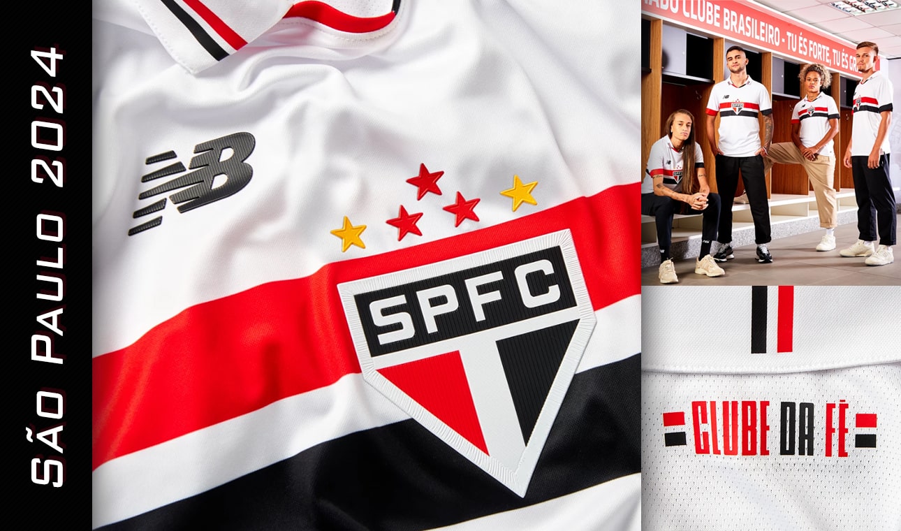 Detalles de la camiseta New Balance Sao Paulo FC 2024