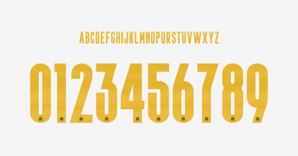 Schriftart Olympique De Marseille Trikot 2022 2023 Cup Namen Buchstaben Nummern Rueckennummern Preview 00 4373