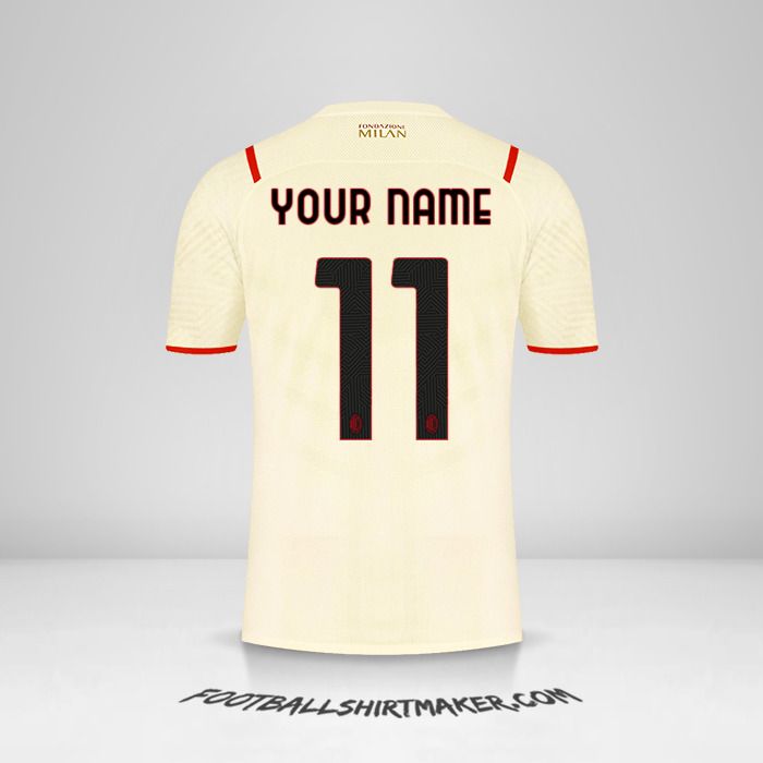 AC Milan 2021/2022 II jersey number 11 your name