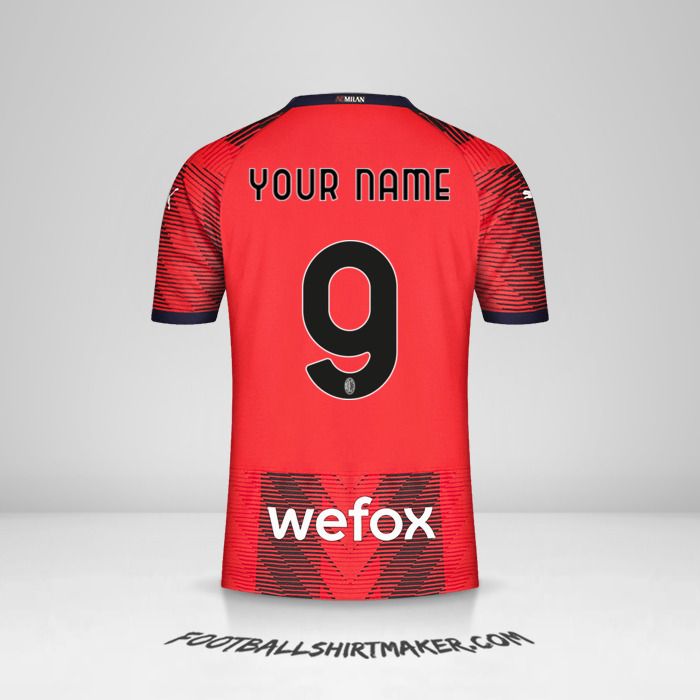 AC Milan 2023/2024 jersey number 9 your name