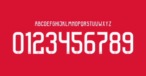 Font Afc Ajax Jersey 2024 2025 Names Letters Numbers Nameset Preview 01 4723