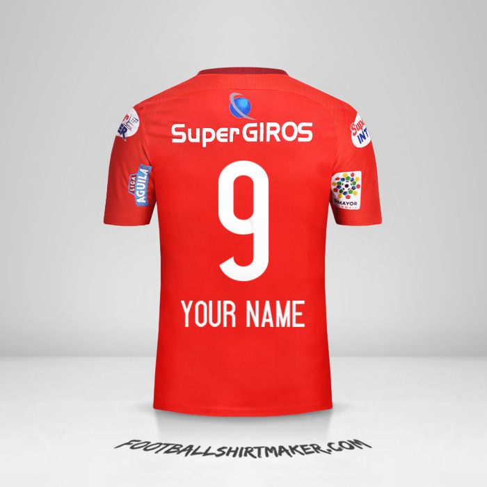 America de Cali 2017 jersey number 9 your name