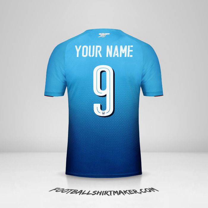 Arsenal 2017/18 Cup II jersey number 9 your name