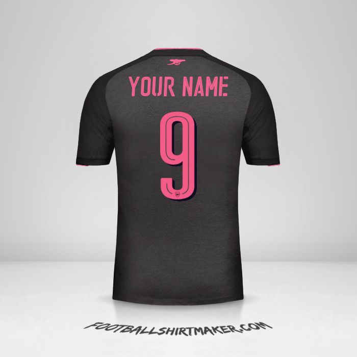 Arsenal 2017/18 Cup III jersey number 9 your name