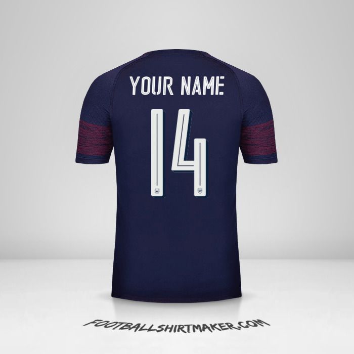 Arsenal 2018/19 Cup II jersey number 14 your name
