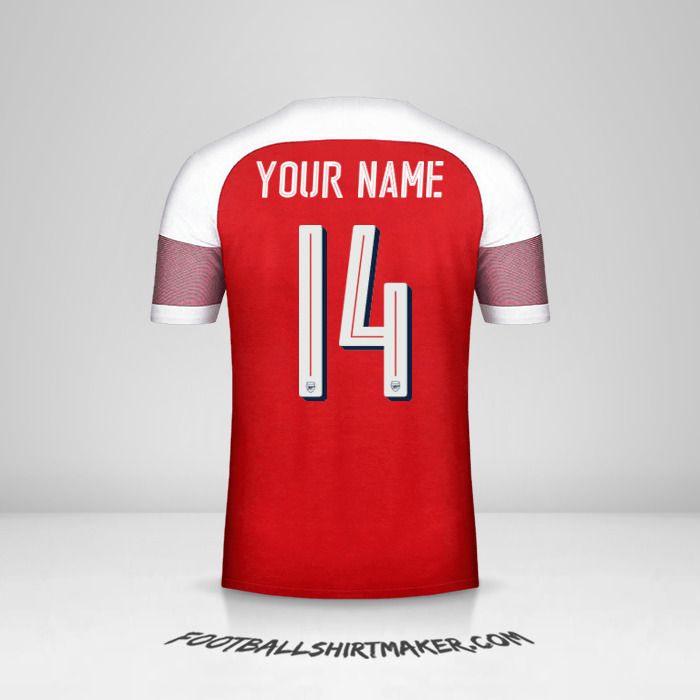 Arsenal 2018/19 Cup jersey number 14 your name