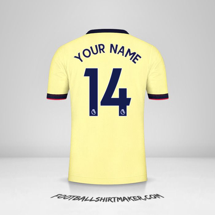Arsenal 2021/2022 II jersey number 14 your name
