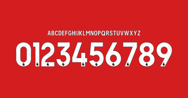 Font Arsenal Jersey 2024 2025 Names Letters Numbers Nameset Preview 00 4666