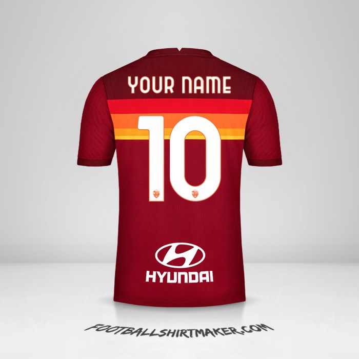 AS Roma 2020/21 jersey number 10 your name