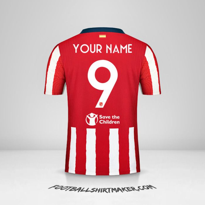 Atletico Madrid 2020/21 Cup jersey number 9 your name