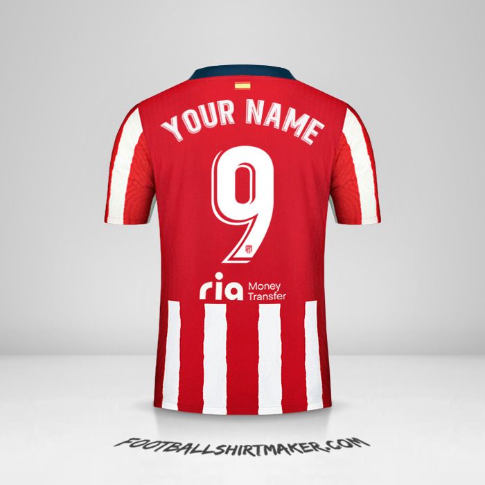 Atletico Madrid 2020/21 jersey number 9 your name