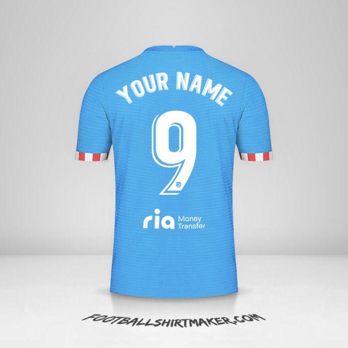 Atletico Madrid 2021/2022 III jersey number 9 your name