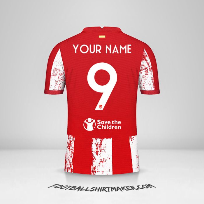 Atletico Madrid 2021/2022 Cup jersey number 9 your name