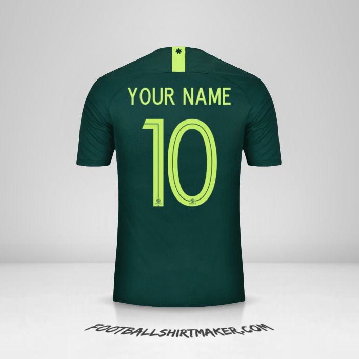Australia 2018 II jersey number 10 your name