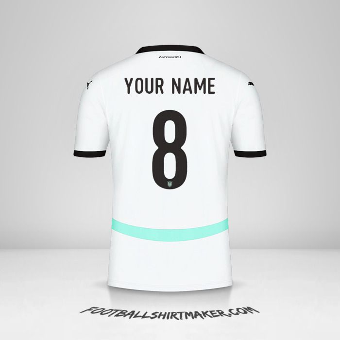 Austria 2024 II jersey number 8 your name
