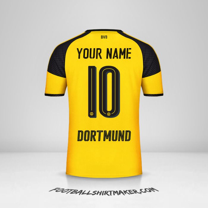 Borussia Dortmund 2016/17 Cup jersey number 10 your name