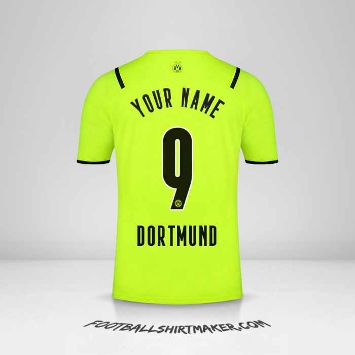 Borussia Dortmund 2021/2022 Cup jersey number 9 your name