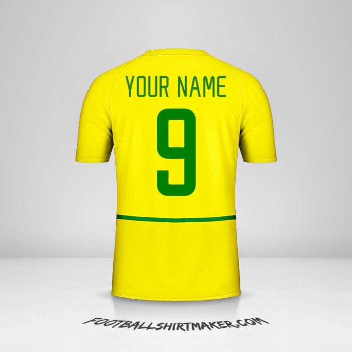 Brazil 2002/04 jersey number 9 your name