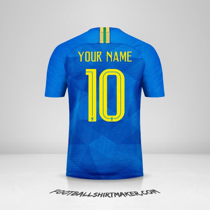 Brazil 2018/19 II jersey number 10 your name