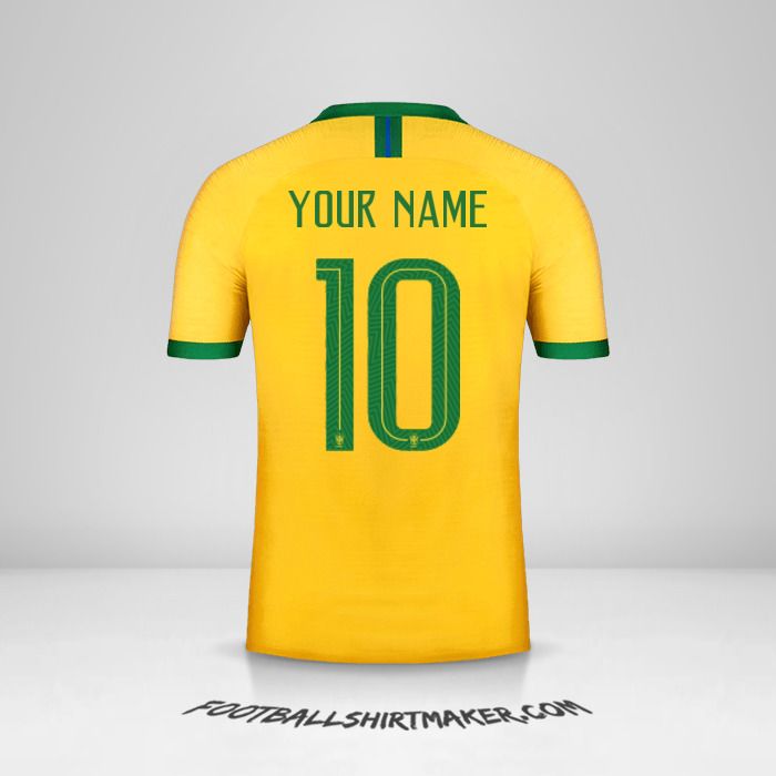 Brazil 2019 jersey number 10 your name