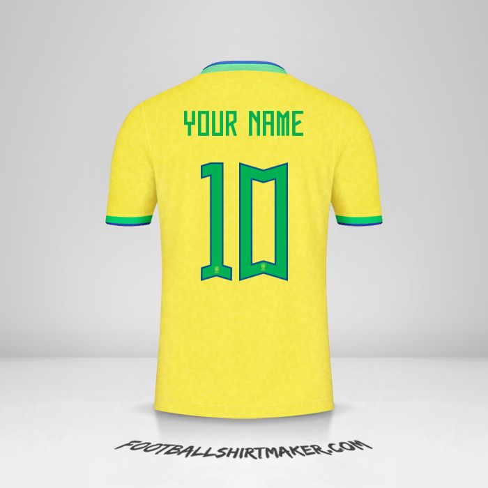 Brazil 2022 jersey number 10 your name