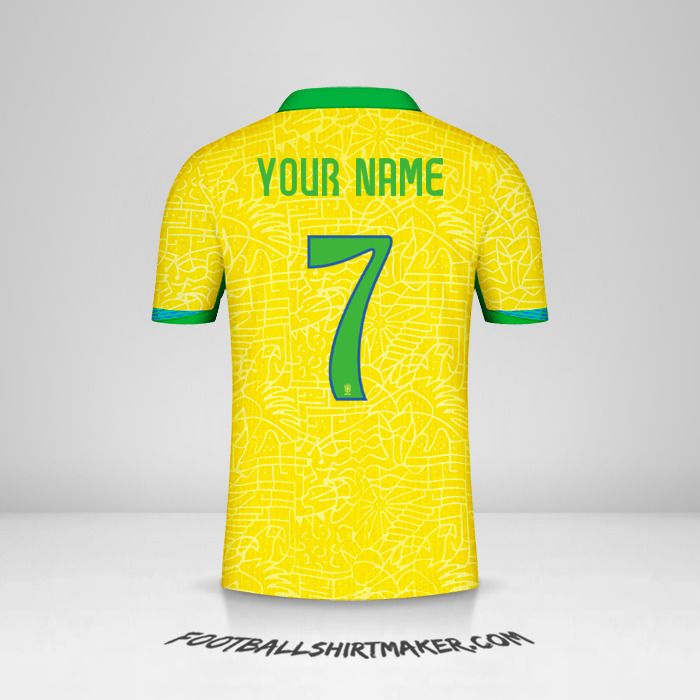 Brazil 2024 jersey number 7 your name