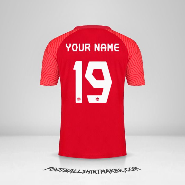 Canada 2021 jersey number 19 your name