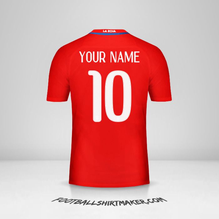 Chile 2016 jersey number 10 your name