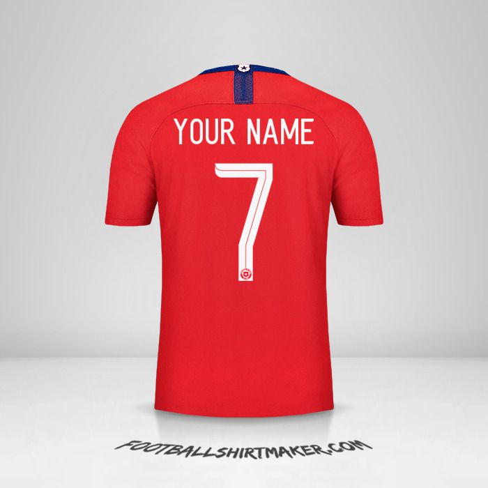 Chile 2018/19 jersey number 7 your name