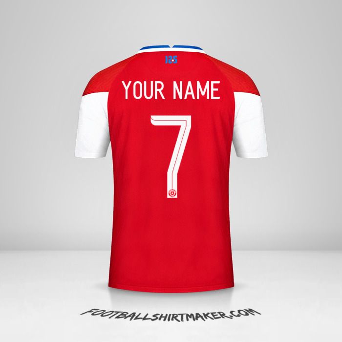 Chile 2020/2021 jersey number 7 your name