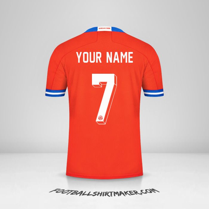 Chile 2021/2022 jersey number 7 your name
