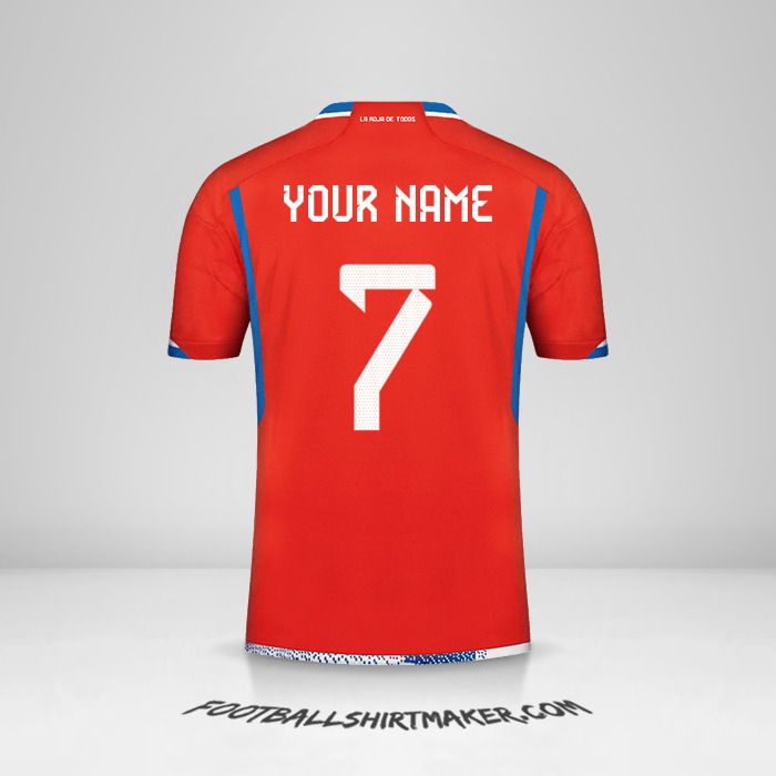 Chile 2022/2023 jersey number 7 your name