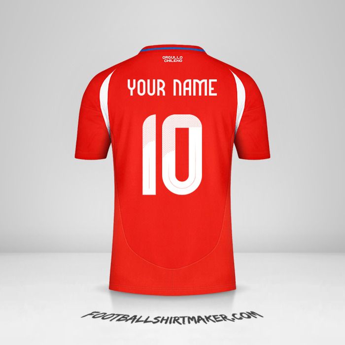Chile 2024 jersey number 10 your name
