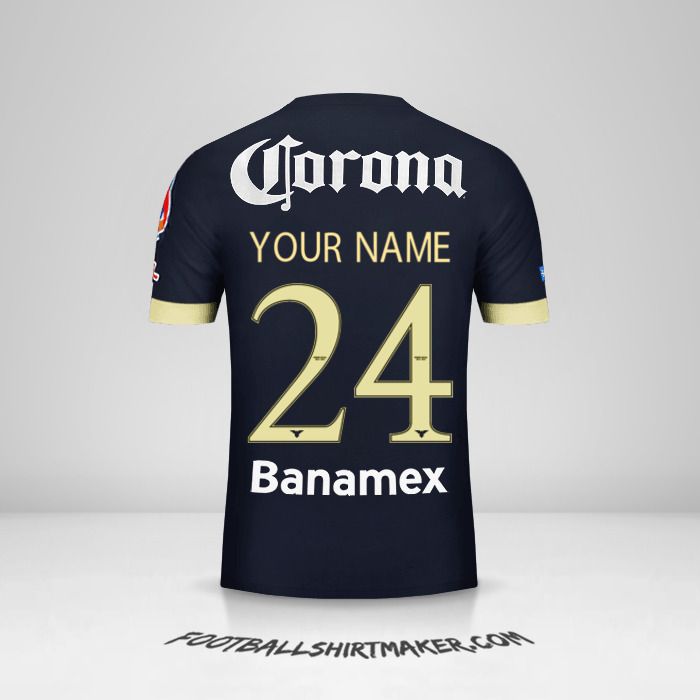 Club America 2014/15 II jersey number 24 your name
