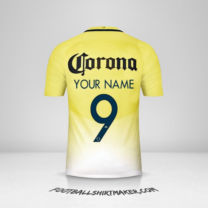 Club America 2016/17 jersey number 9 your name