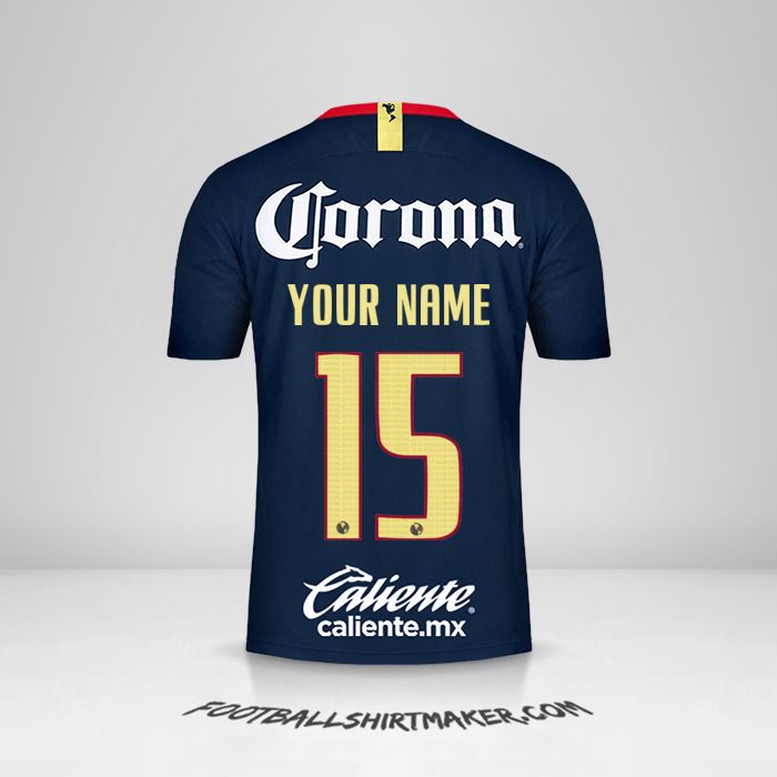 Club America 2018/19 II jersey number 15 your name