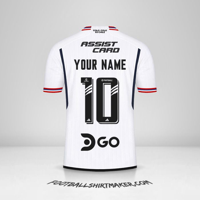 Colo Colo 2023 jersey number 10 your name