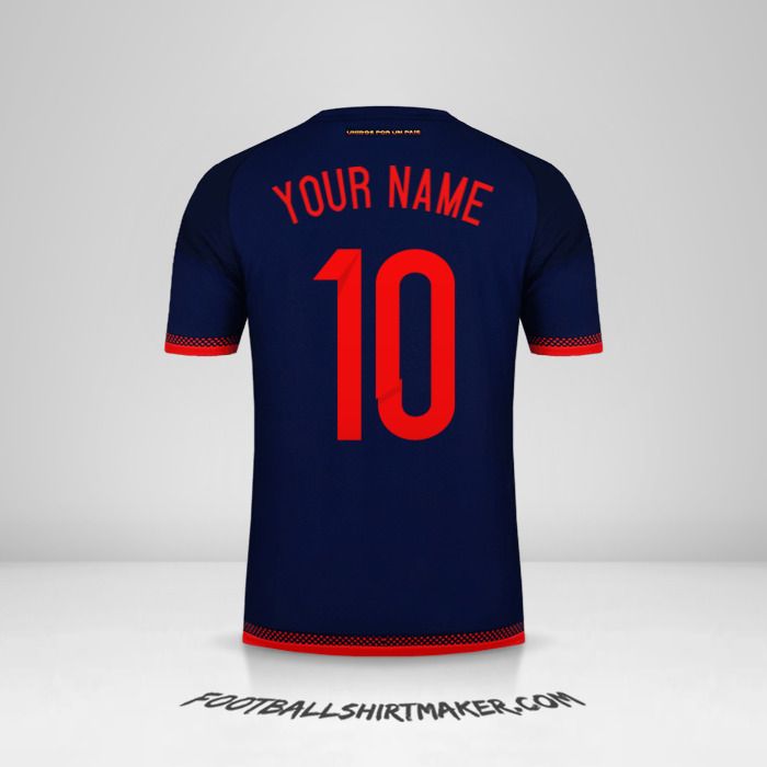 Colombia 2015 II jersey number 10 your name