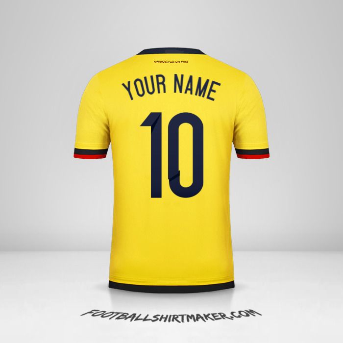 Colombia 2015 jersey number 10 your name