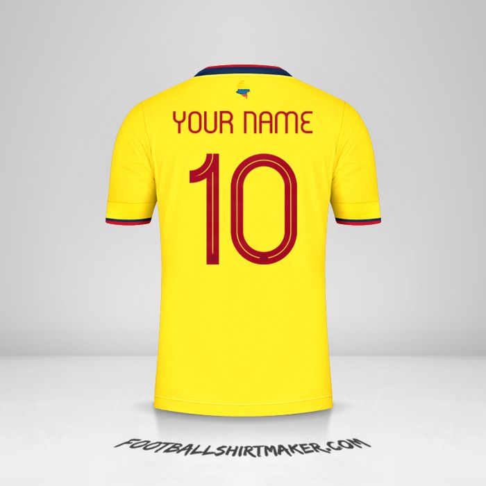 Colombia 2021 jersey number 10 your name