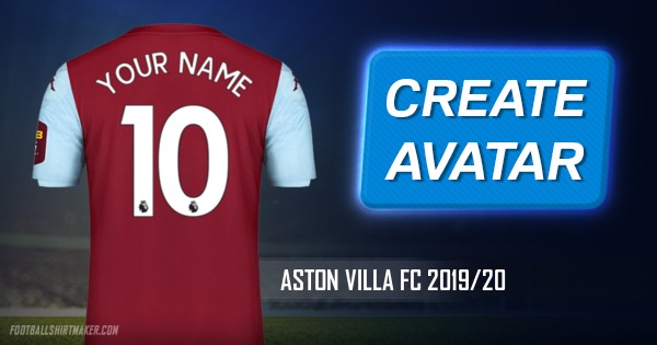 Make Aston Villa FC 2019/20 custom jersey with your Name