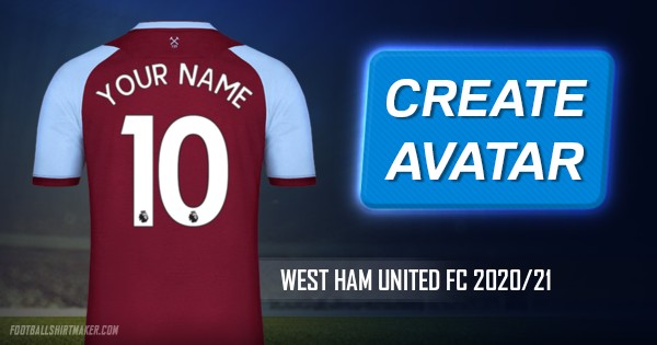 Make West Ham United Fc 2020 21 Custom Jersey With Your Name
