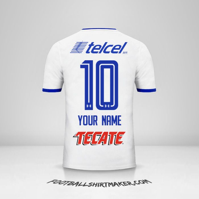 Cruz Azul 2017/18 II jersey number 10 your name