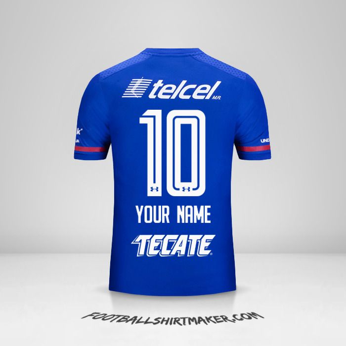 Cruz Azul 2017/18 jersey number 10 your name