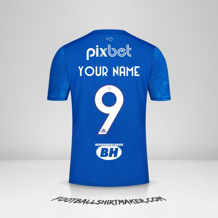 Cruzeiro 2022 jersey number 9 your name