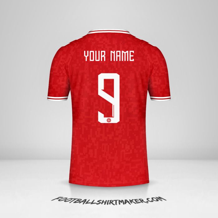 Denmark 2024 jersey number 9 your name