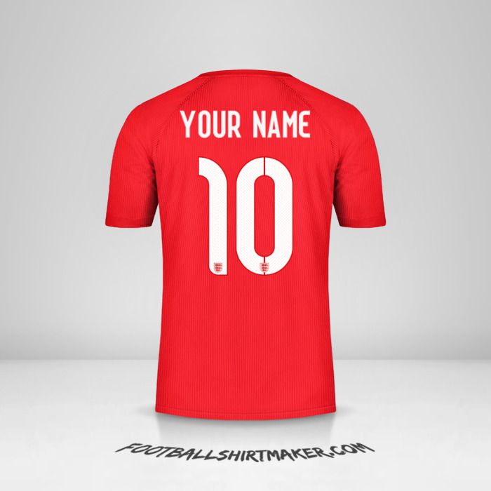 England 2014/15 II jersey number 10 your name